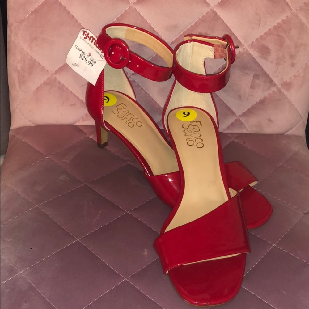 Red Franco Sarto heels